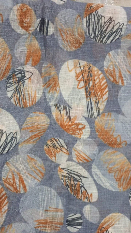Abstract Print Lawn Scarf