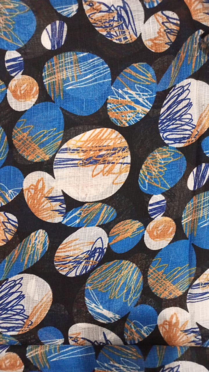 Abstract Print Lawn Scarf