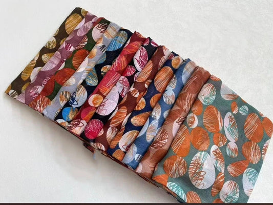 Abstract Print Lawn Scarf