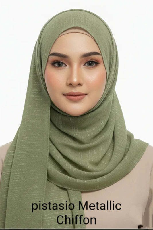 Metallic Chiffon Georgette