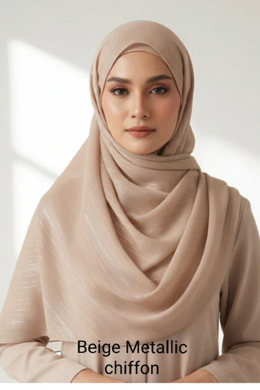 Metallic Chiffon Georgette