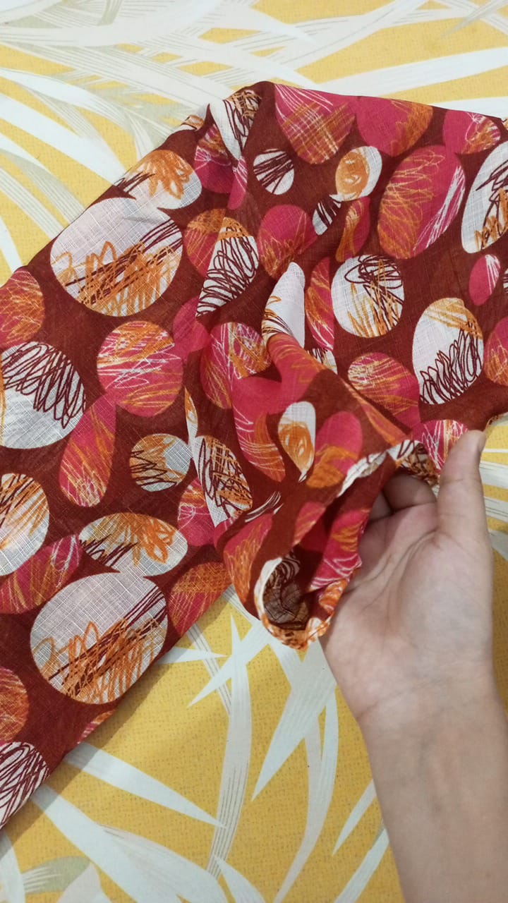 Abstract Print Lawn Scarf