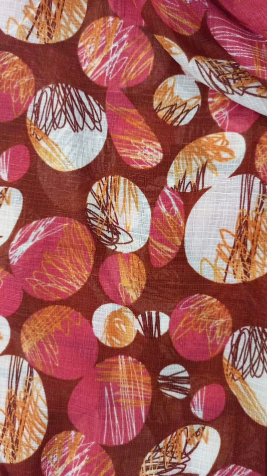 Abstract Print Lawn Scarf