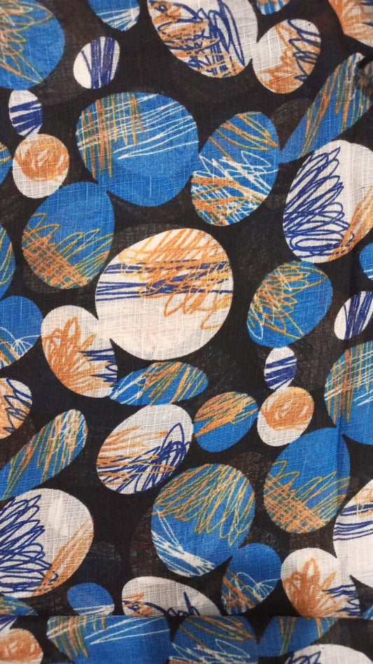 Abstract Print Lawn Scarf