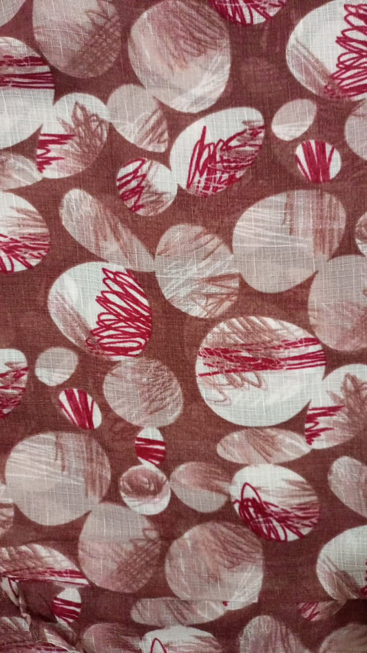 Abstract Print Lawn Scarf