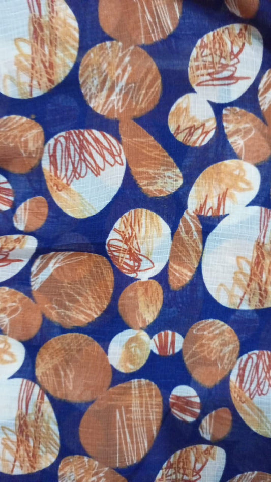 Abstract Print Lawn Scarf
