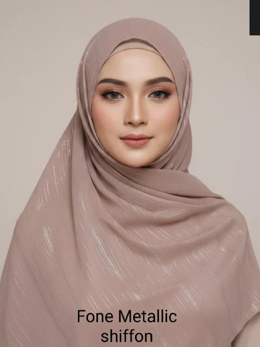 Metallic Chiffon Georgette