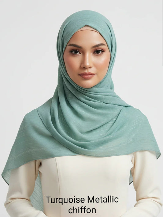 Metallic Chiffon Georgette